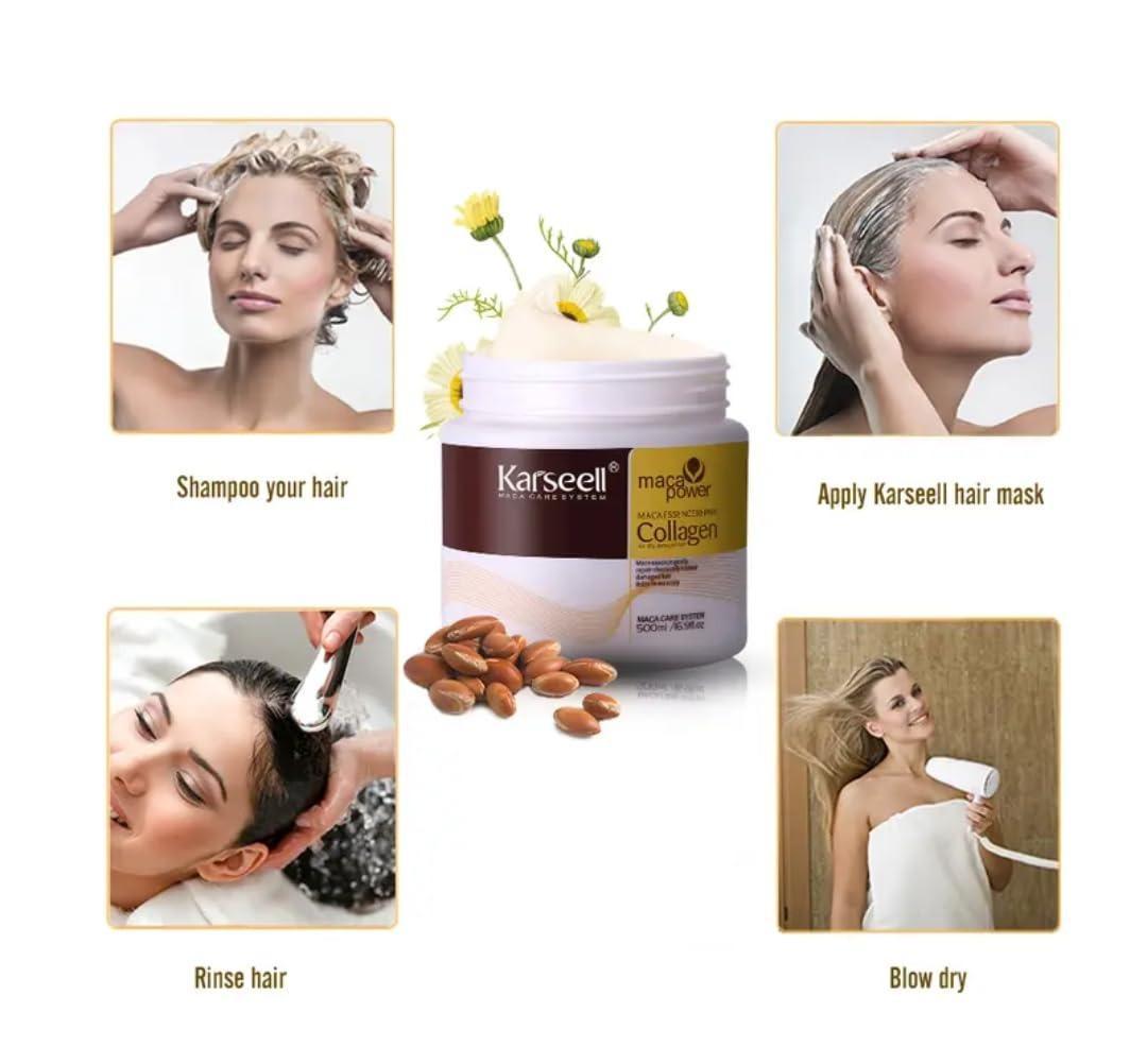 Premium Collagen Hair Mask 500ml for All Hair Types