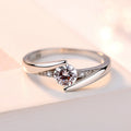 Sterling Silver Korean Diamond Wedding Ring