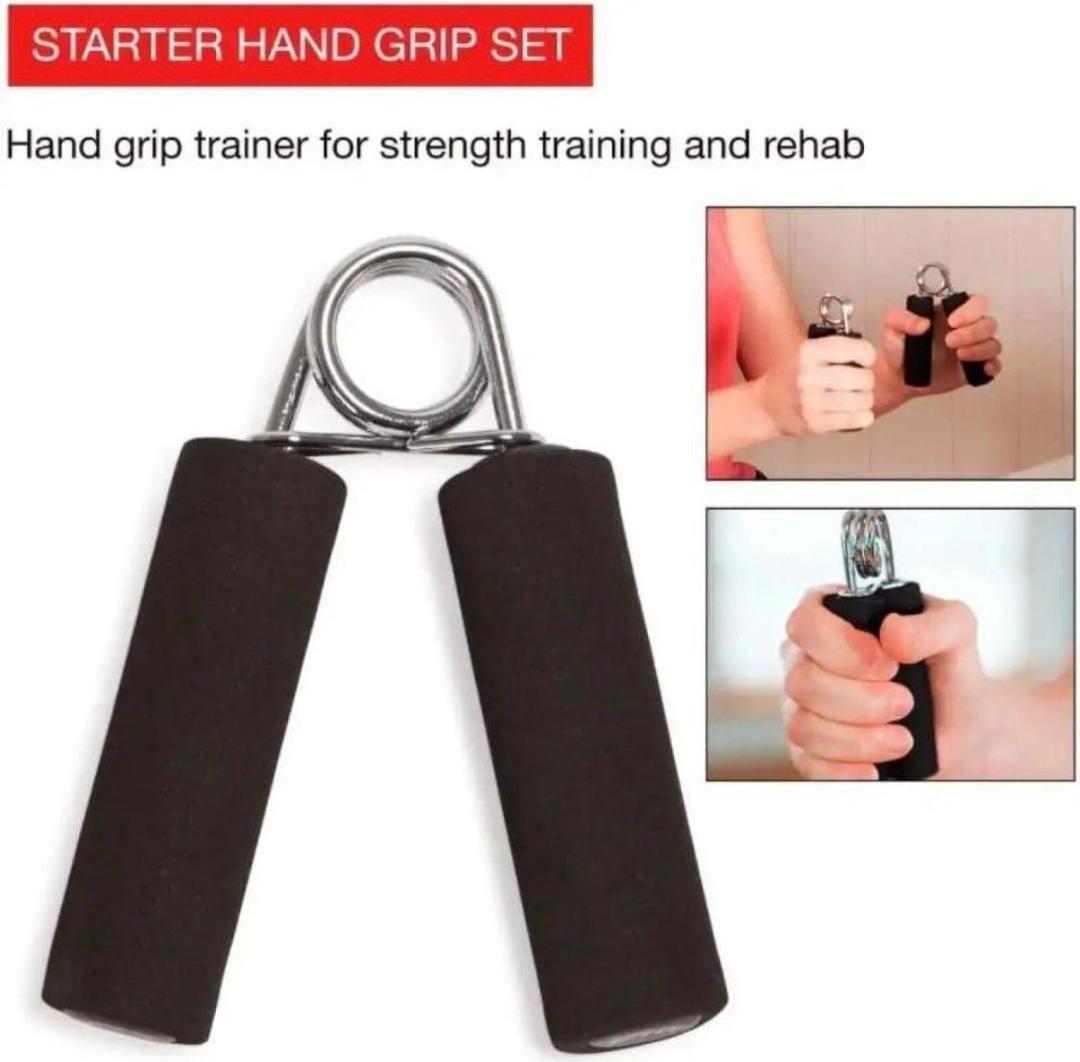 Hand Grip Strengthener Black Foam 2-Piece Set