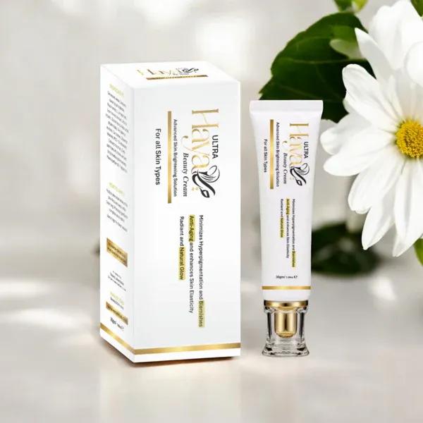 Whitening Cream for All Skin Types with Gold Pump