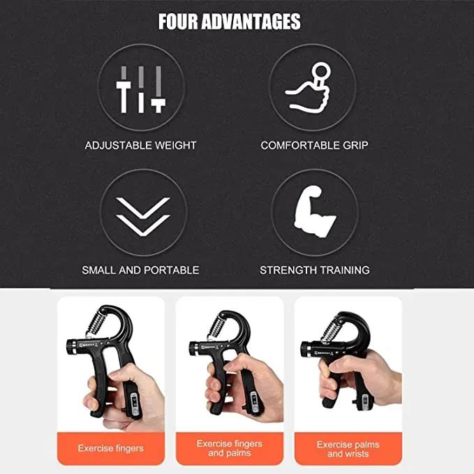 Adjustable Hand Gripper 10kg-40kg ABS Orange Black