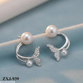 Korean Fish Tail Earrings Gold Plated Lightweight Comfortable