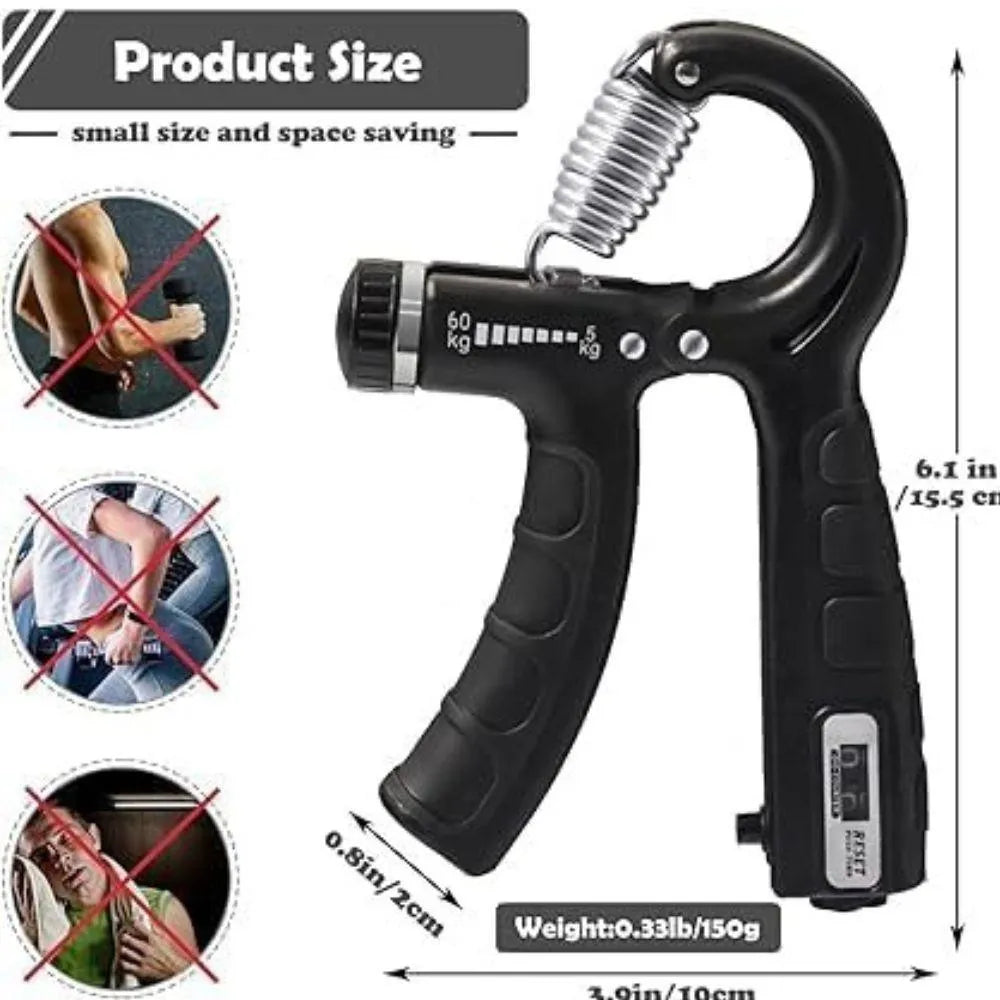Adjustable Hand Gripper 5-60kg With Counter