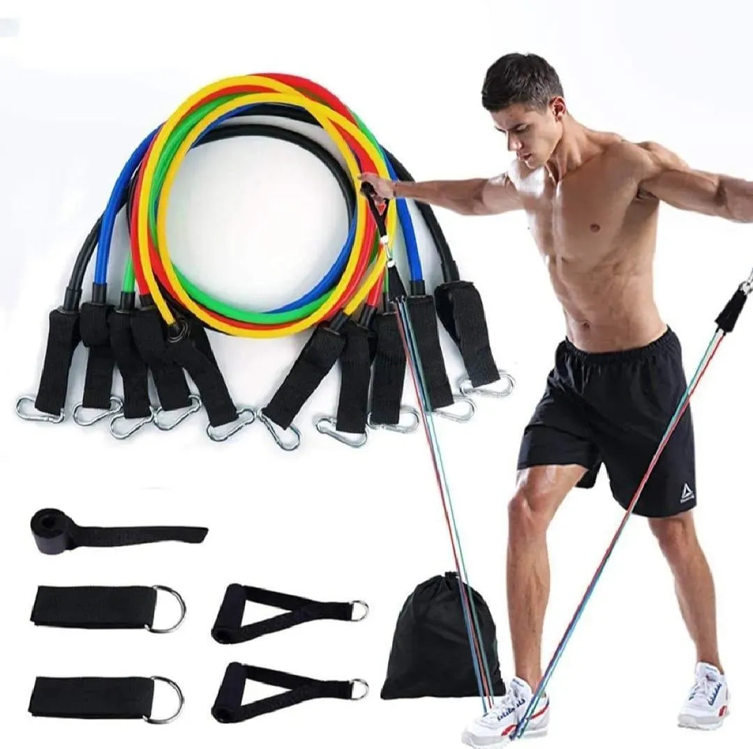 Men Resistance Bands Set Multicolor Gym Training