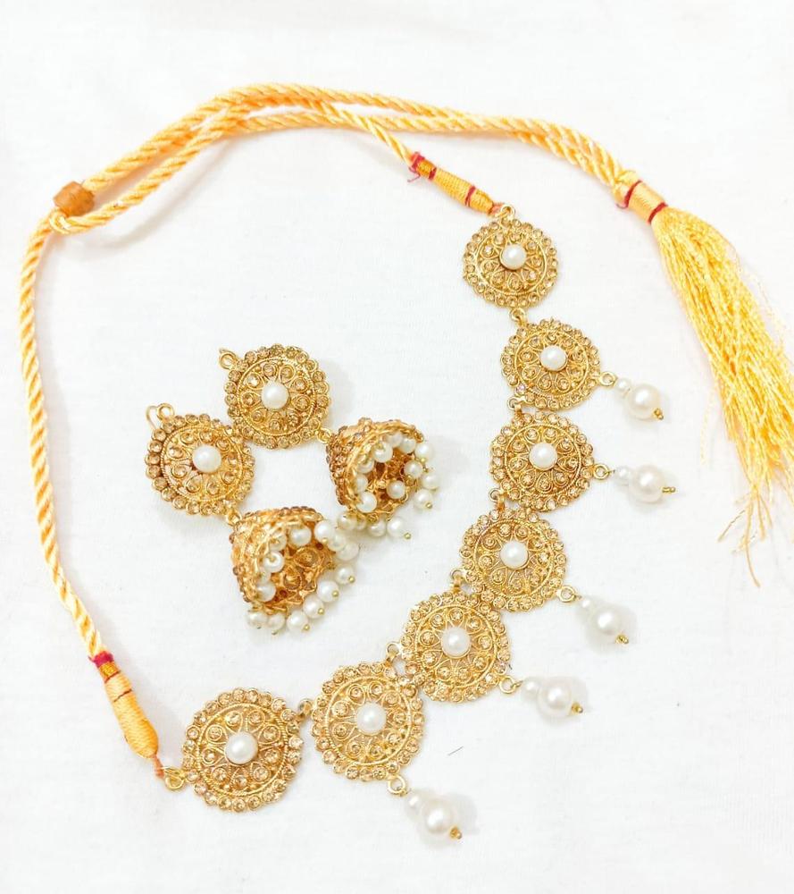 Gold Plated Choker Set for Bridal Wear