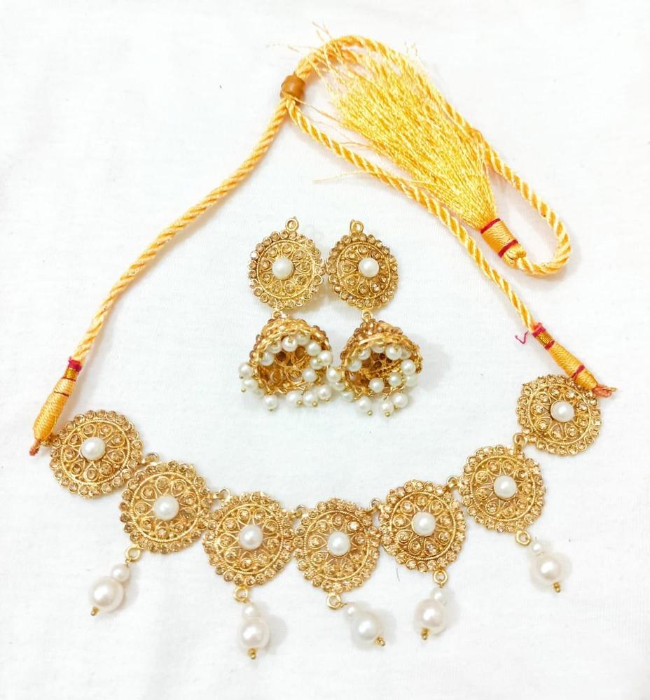 Gold Plated Choker Set for Bridal Wear
