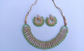 Gold Plated Black Crystal Chocker Set for Weddings & Parties