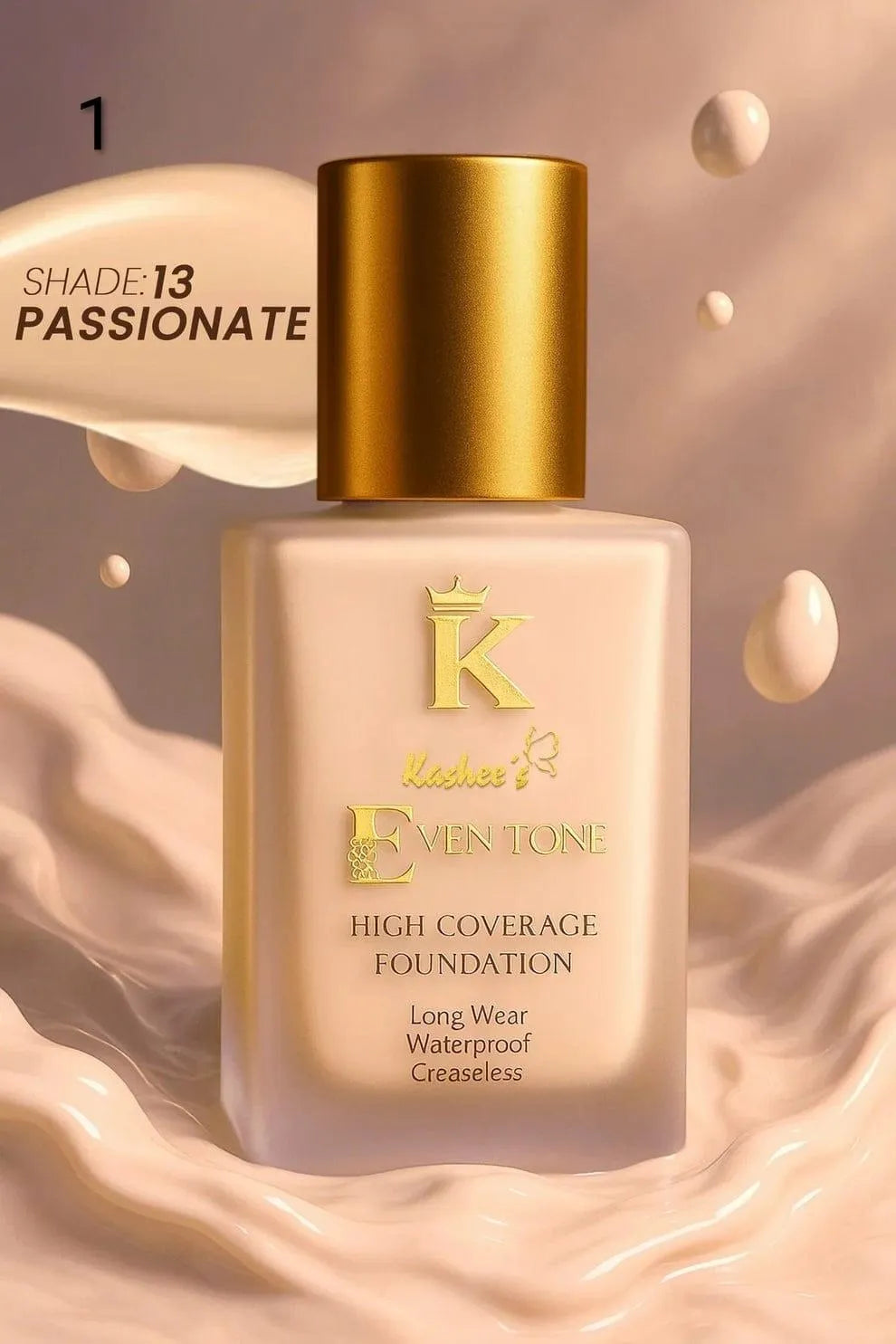 Kashees High Coverage Foundation Waterproof Long Lasting 15 Ml