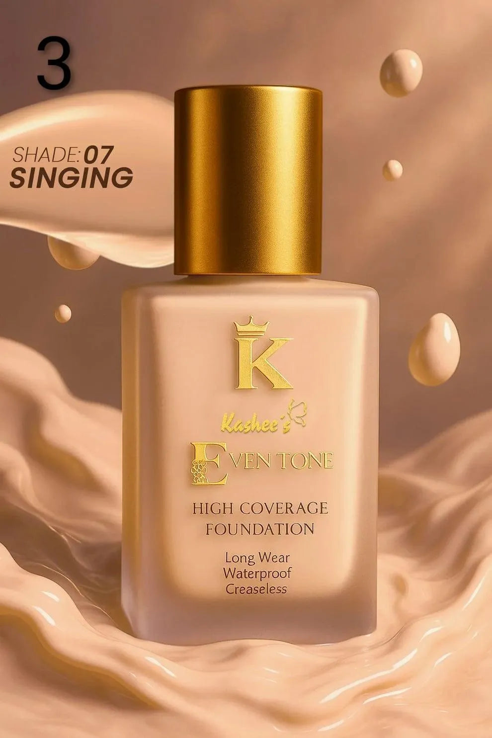 Kashees High Coverage Foundation Waterproof Long Lasting 15 Ml