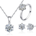 Korean Style Zircon Stone Bridage Set Silver
