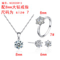 Korean Style Zircon Stone Bridage Set Silver