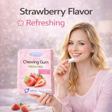 Strawberry gum with a refreshing twist.